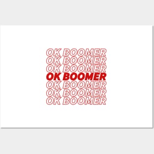 OK Boomer Red Posters and Art